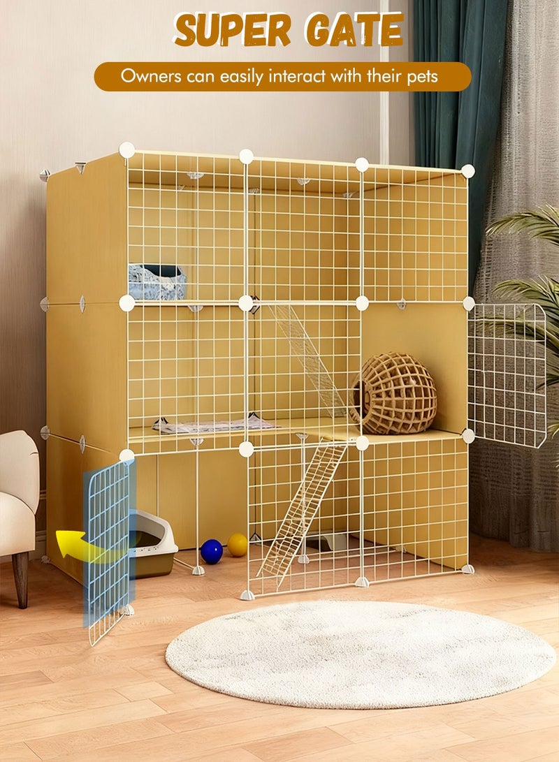 كيدل قطة قفص مساحة حرة كبيرة جدا منزل قطة منزل داخلي - Image 4